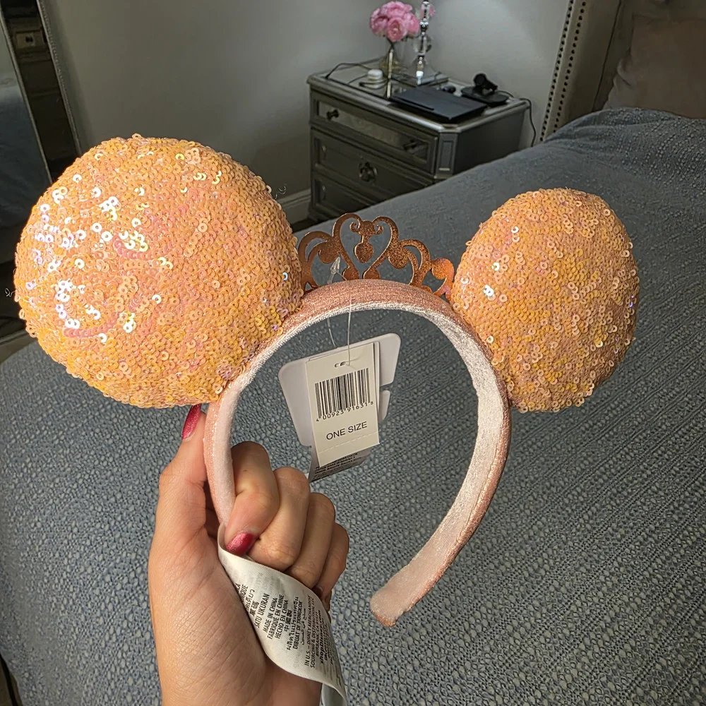 NWT Disney Pink Sequin Tiara Headband